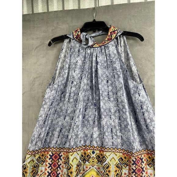 Anthropologie Bhanuni by Jyoti Jina Blue Halter Top Size Small - Picture 3 of 10